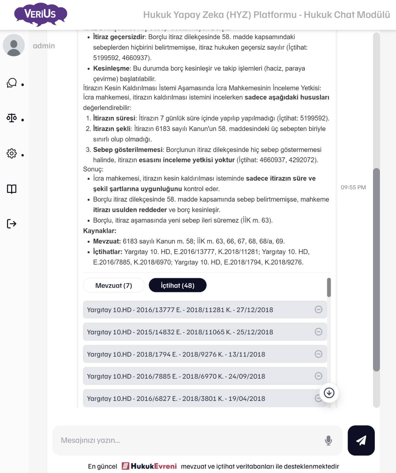 Hukuk.chat ekran görüntüsü